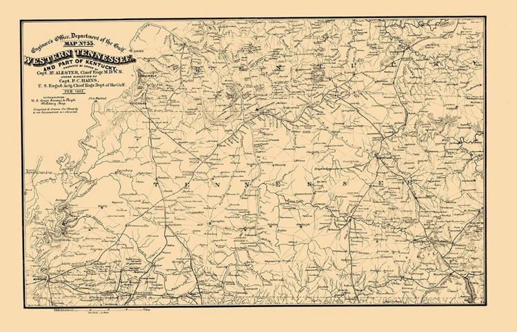 Picture of WEST TENNESSEE, PART OF KENTUCKY 1865