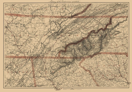 Picture of EASTERN TENNESSEE, PARTS OF ADJOINING STATES 1865