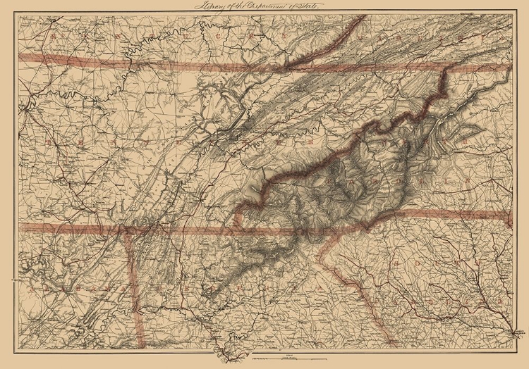 Picture of EASTERN TENNESSEE, PARTS OF ADJOINING STATES 1865