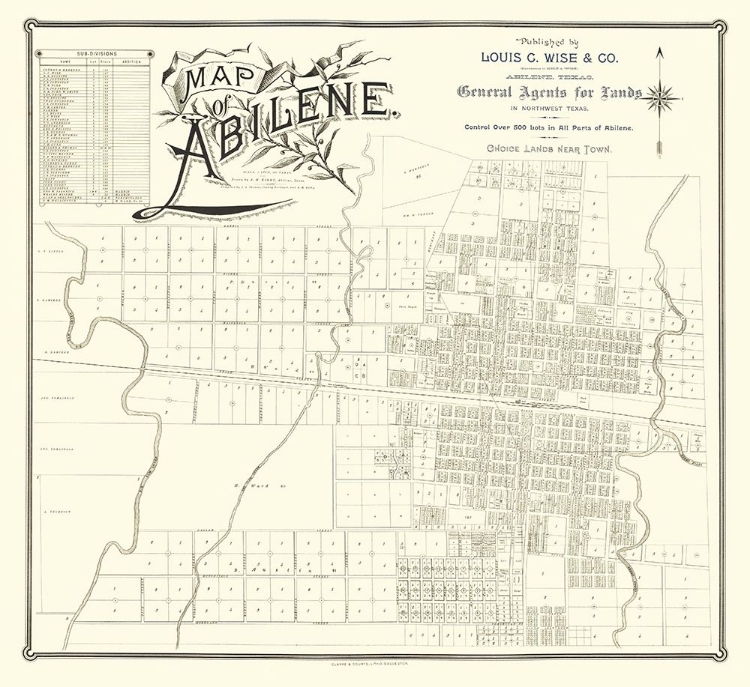 Picture of ABILENE TEXAS - CLARKE 1890