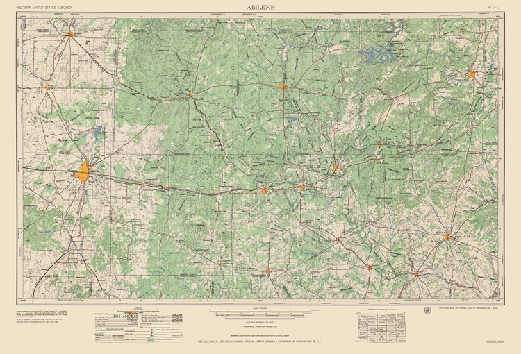 Picture of ABILENE TEXAS QUAD - USGS 1954