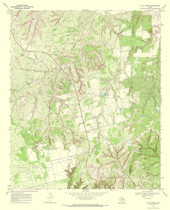 Picture of A B C CREEK TEXAS QUAD - USGS 1969