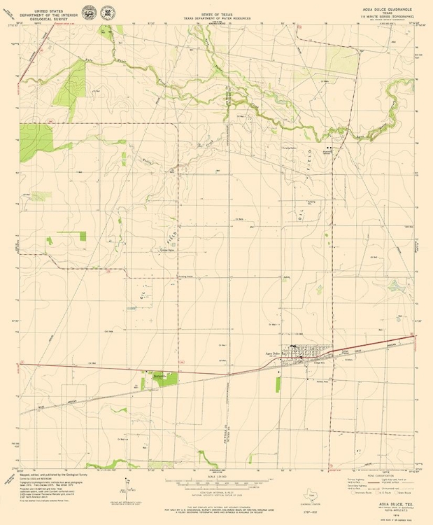 Picture of AGUA DULCE TEXAS QUAD - USGS 1979