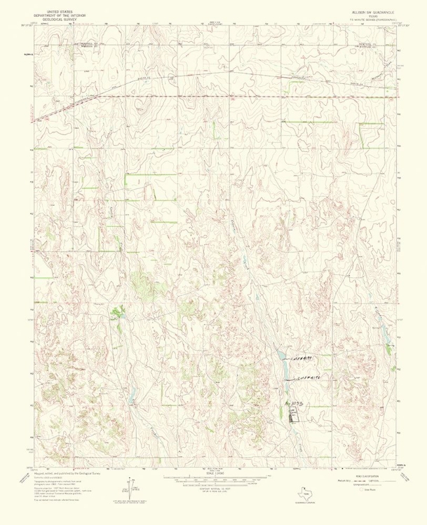 Picture of ALLISON SOUTHWEST TEXAS QUAD - USGS 1969