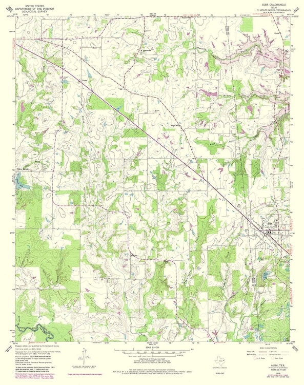 Picture of ALBA TEXAS QUAD - USGS 1958