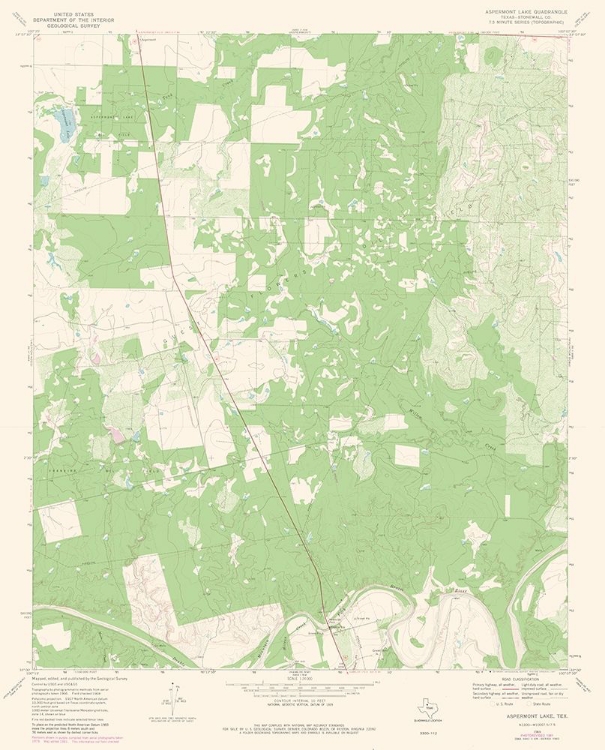 Picture of ASPERMONT LAKE TEXAS QUAD - USGS 1969