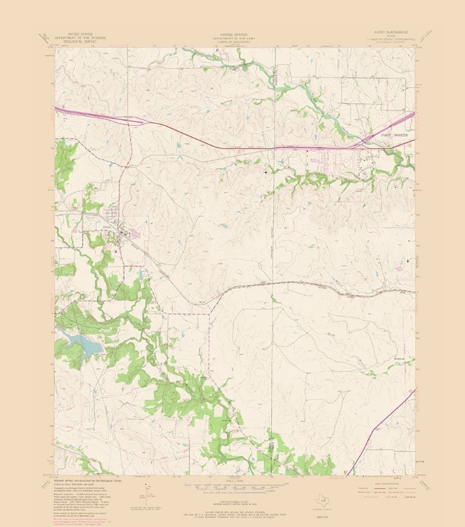 Picture of ALEDO TEXAS QUAD - USGS 1981