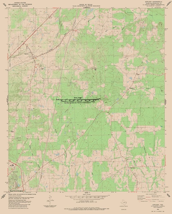 Picture of APPLEBY TEXAS QUAD - USGS 1983