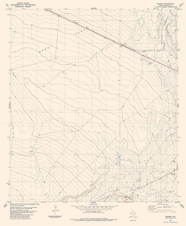 Picture of ARAGON TEXAS QUAD - USGS 1983