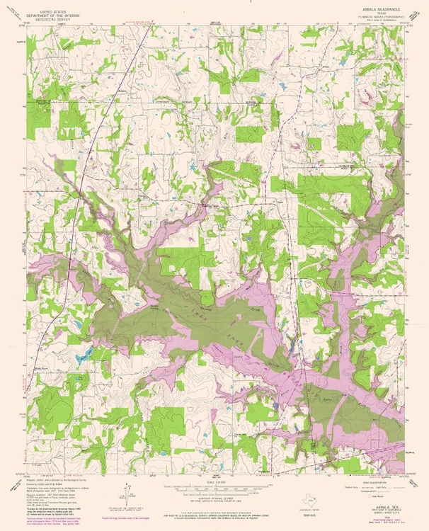 Picture of ARBALA TEXAS QUAD - USGS 1958