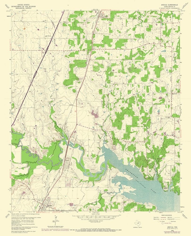 Picture of ARGYLE TEXAS QUAD - USGS 1960