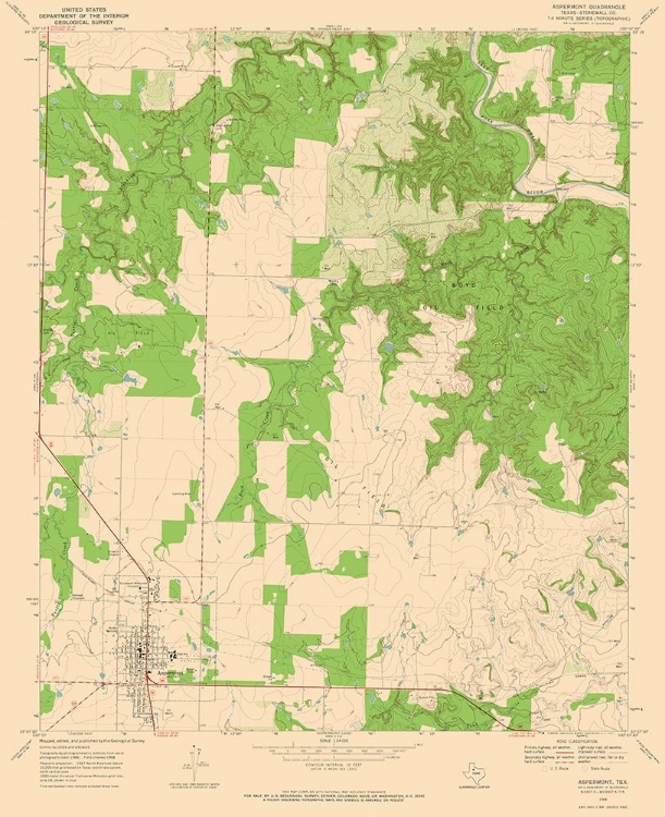 Picture of ASPERMONT TEXAS QUAD - USGS 1968