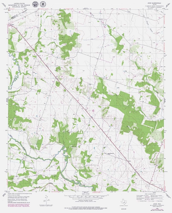 Picture of ATER TEXAS QUAD - USGS 1955