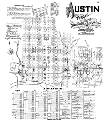 Picture of AUSTIN TEXAS - SANBORN 1894