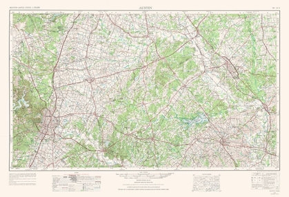 Picture of AUSTIN TEXAS QUAD - USGS 1954