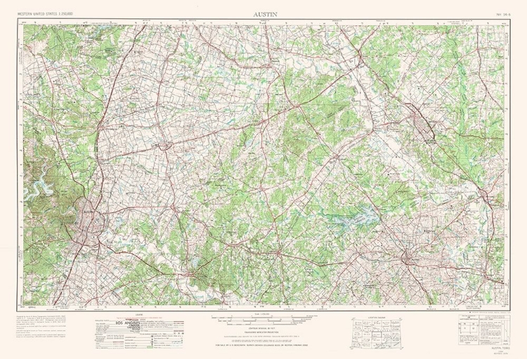 Picture of AUSTIN TEXAS QUAD - USGS 1954