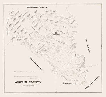 Picture of AUSTIN COUNTY TEXAS - WALSH 1879