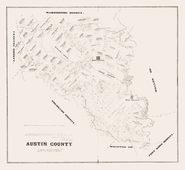 Picture of AUSTIN COUNTY TEXAS - WALSH 1879