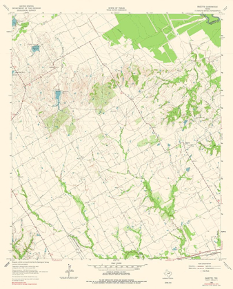 Picture of BAZETTE TEXAS QUAD - USGS 1962