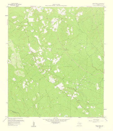 Picture of BEAR CREEK TEXAS QUAD - USGS 1960