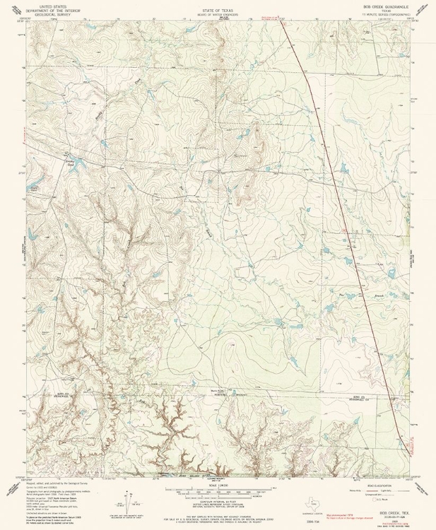 Picture of BOB CREEK TEXAS QUAD - USGS 1959