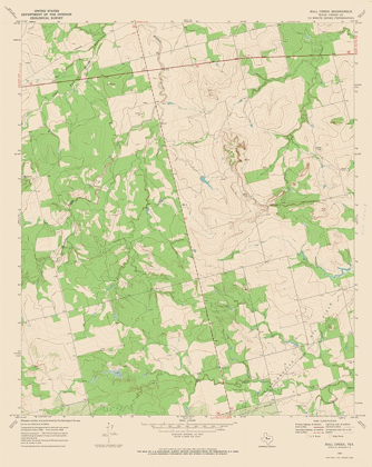 Picture of BULL CREEK TEXAS QUAD - USGS 1969