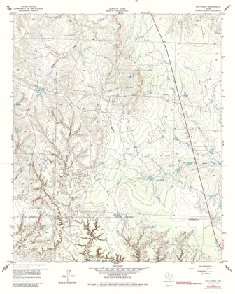 Picture of BOB CREEK TEXAS QUAD - USGS 1959