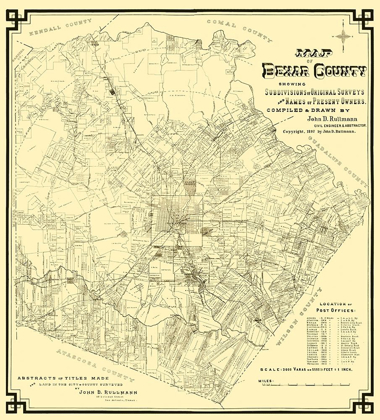 Picture of BEXAR TEXAS LANDOWNER - RULLMANN 1897