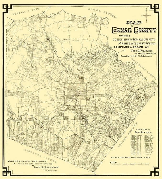 Picture of BEXAR TEXAS LANDOWNER - RULLMANN 1897