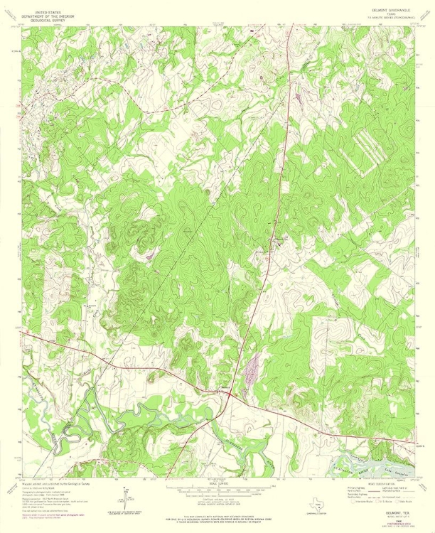 Picture of BELMONT TEXAS QUAD - USGS 1964