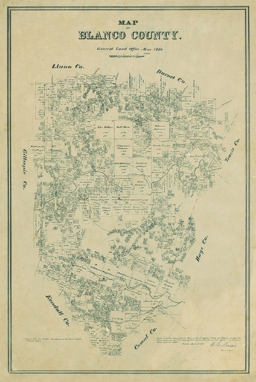 Picture of BLANCO COUNTY TEXAS - WALSH 1880