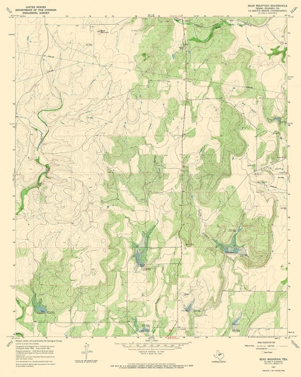 Picture of BEAD MOUNTAIN TEXAS QUAD - USGS 1967