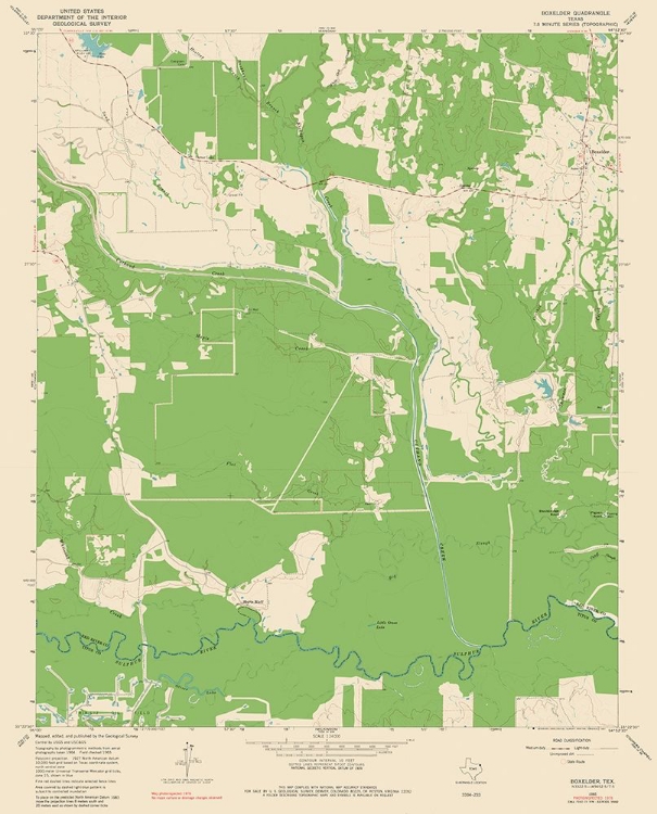 Picture of BOXELDER TEXAS QUAD - USGS 1965