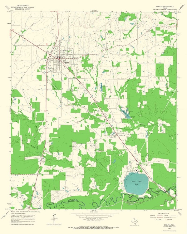 Picture of BOGATA TEXAS QUAD - USGS 1964