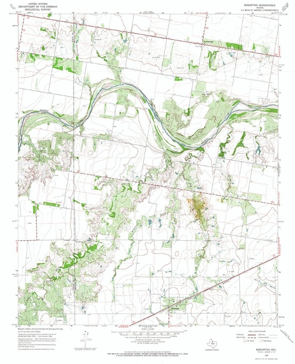 Picture of BOMARTON TEXAS QUAD - USGS 1966