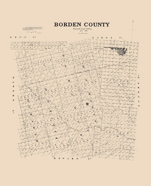 Picture of BORDEN COUNTY TEXAS - 1892