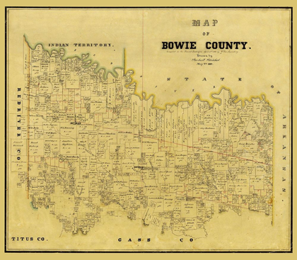 Picture of BOWIE COUNTY TEXAS - ROSENBERG 1860