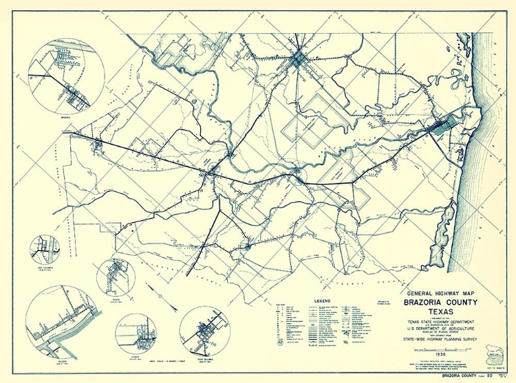 Picture of BRAZORIA TEXAS HIGHWAY - HIGHWAY DEPT 1936