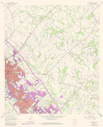Picture of EAST BRYAN TEXAS QUAD - USGS 1962