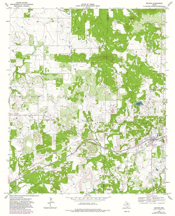 Picture of BRYSON TEXAS QUAD - USGS 1964