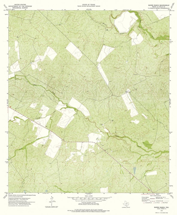 Picture of BURNS RANCH TEXAS QUAD - USGS 1974