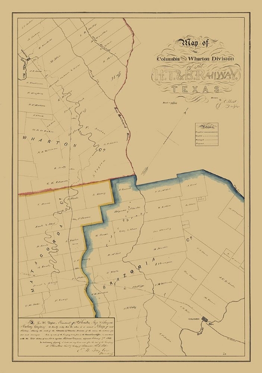 Picture of BRAZORIA COUNTY TEXAS - WEST 1860