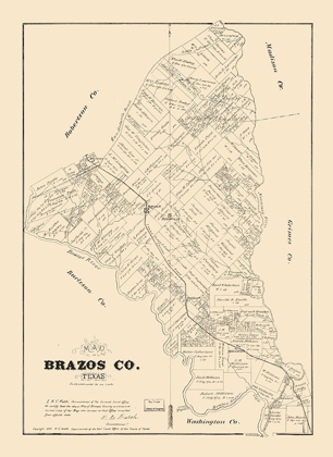 Picture of BRAZOS COUNTY TEXAS - WALSH 1879
