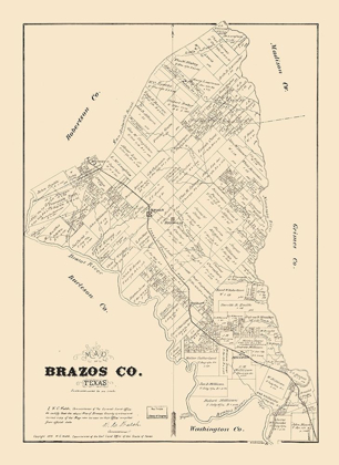 Picture of BRAZOS COUNTY TEXAS - WALSH 1879