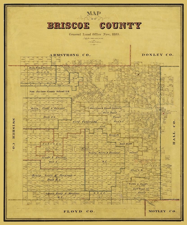 Picture of BRISCOE COUNTY TEXAS - BLAU 1885
