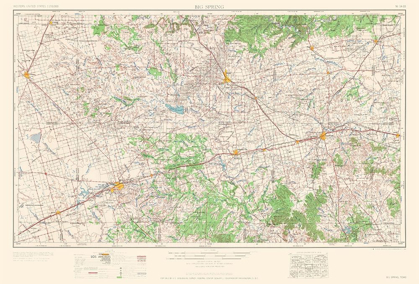 Picture of BIG SPRING HOWARD COUNTY TEXAS QUAD - USGS 1954