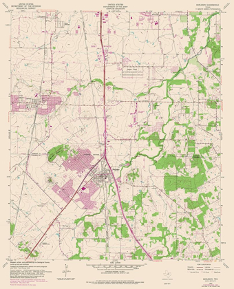 Picture of BURLESON TEXAS QUAD - USGS 1955