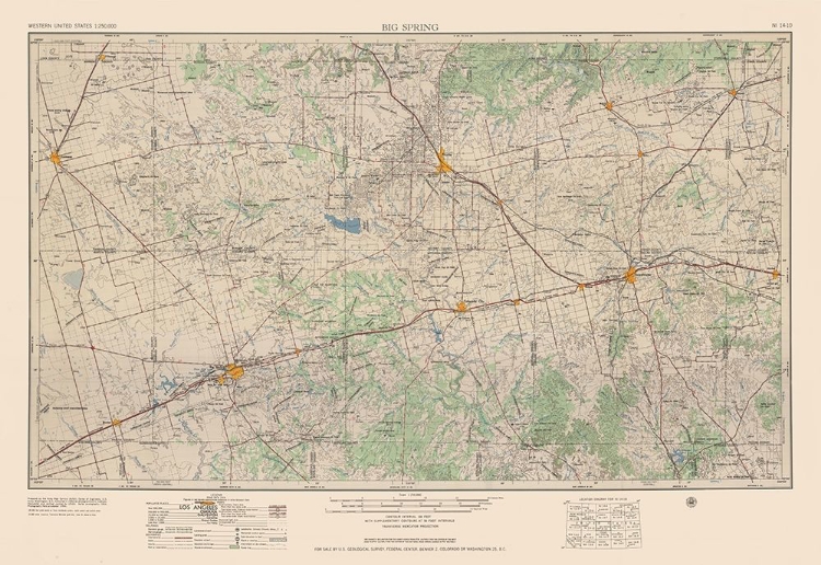 Picture of BIG SPRING TEXAS QUAD - USGS 1954