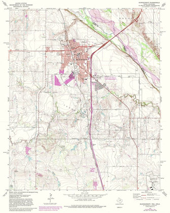 Picture of BURKBURNETT TEXAS QUAD - USGS 1972