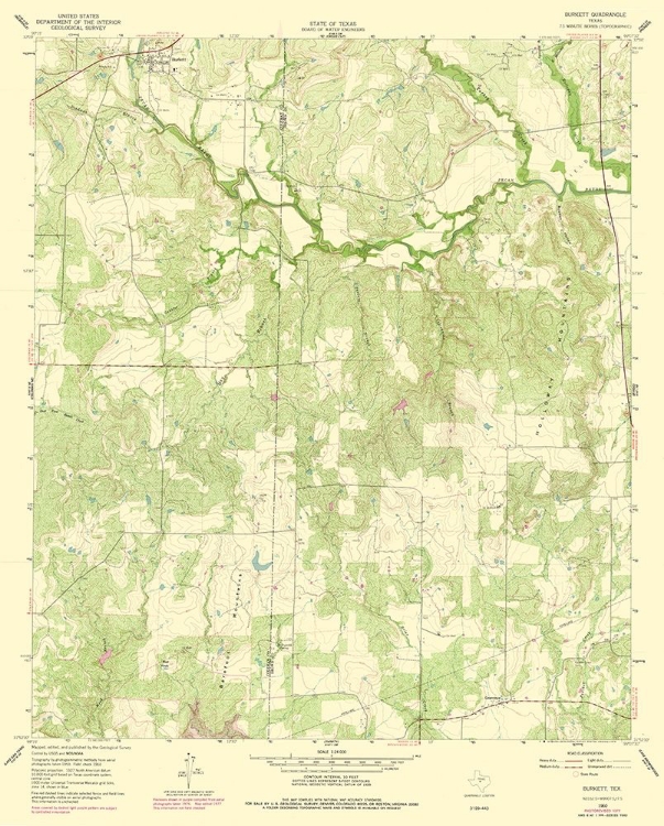 Picture of BURKETT TEXAS QUAD - USGS 1960